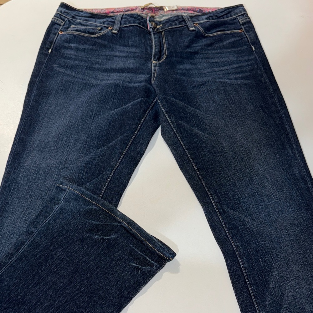 PAIGE Premium Denim Lou Lou Dark Indigo Women's Boot Cut Jeans
